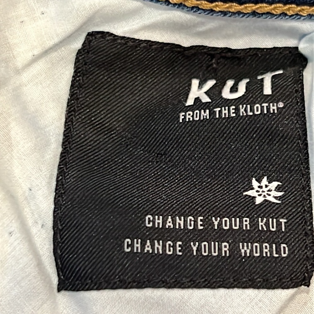 KUT from the Kloth Donna High-Rise Skinny Distressed Ankle Jeans Fray 18W - Picture 11 of 15